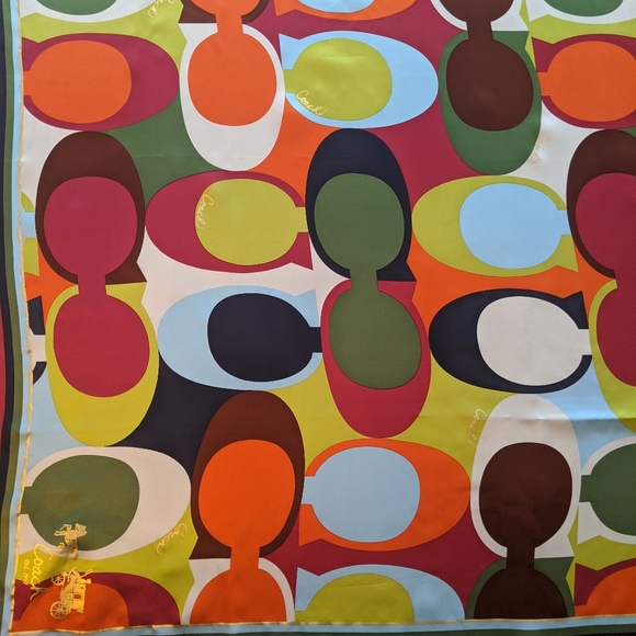 Authentic Coach Silk Scarf - Picture 5 of 5